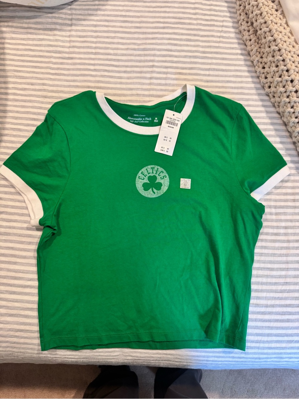 NWT | Abercrombie & Fitch Celtics Crop Top